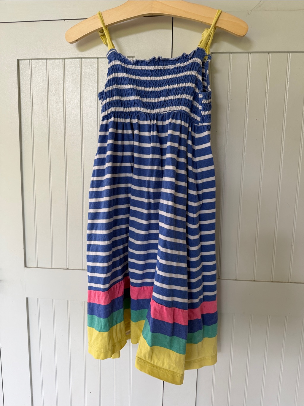 Striped Blue & Multicolor Girls Sundress
